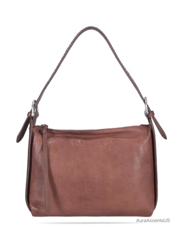 Frye Carla Studded Leather Shoulder Bag Satchel Zipper
